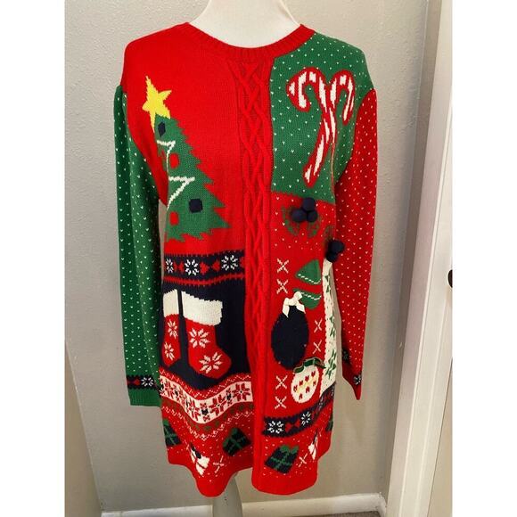 Daisys Boutique Sweaters - *EUC* Ugly Christmas Sweater Dress/Tunic